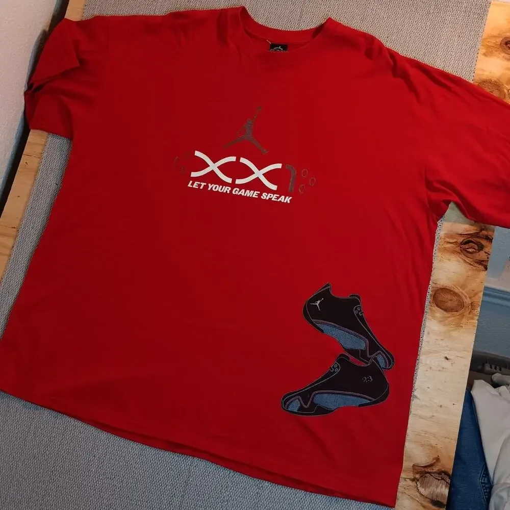 Nike Air Jordan Vintage Jumpman‎ Tee 3XL Red Let Your Game Speak Sneakers Street